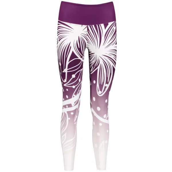  Dámske dlhé funkčné legíny premium ALTISPORT VOJ/ALW045LEG01 FIALOVÁ/BIELA 