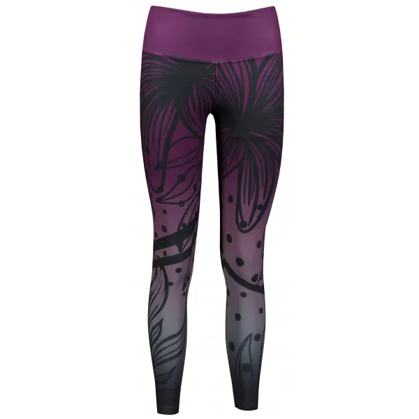  Dámske dlhé funkčné legíny premium ALTISPORT VOJ/ALW045LEG01 FIALOVÁ/ČIERNA 