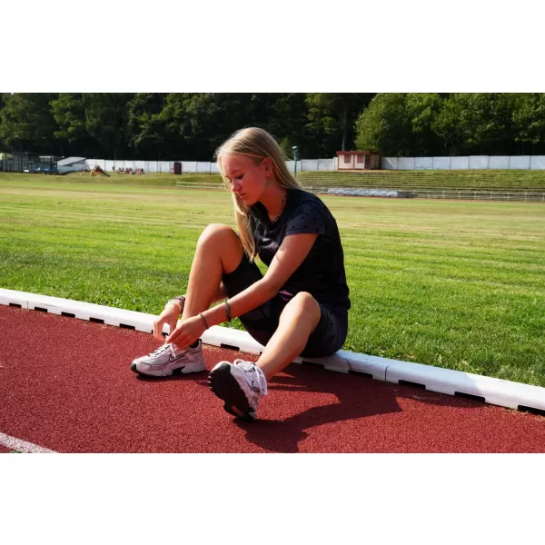  Dámske funkčné legíny nad kolená premium ALTISPORT VOJ/ALW045LEG02 FIALOVÁ/ČIERNA 