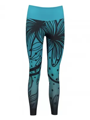 Dámske dlhé funkčné legíny premium ALTISPORT VOJ/ALW045LEG01 EMERALD/ČIERNA