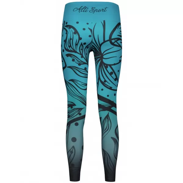  Dámske dlhé funkčné legíny premium ALTISPORT VOJ/ALW045LEG01 EMERALD/ČIERNA 