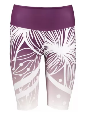 Dámske funkčné legíny nad kolená premium ALTISPORT VOJ/ALW045LEG02 FIALOVÁ/BIELA