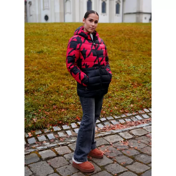  Dámska bunda ALTISPORT DARCIA ČIERNA/ČERVENÁ 