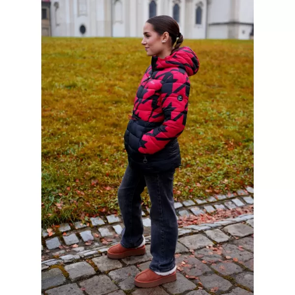  Dámska bunda ALTISPORT DARCIA ČIERNA/ČERVENÁ 