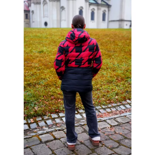  Dámska bunda ALTISPORT DARCIA ČIERNA/ČERVENÁ 