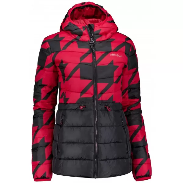  Dámska bunda ALTISPORT DARCIA ČIERNA/ČERVENÁ 