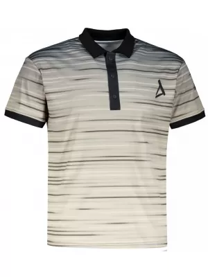 Pánske funkčné tričko s golierom premium ALTISPORT VOJ/ALM031TR05 ČIERNA/HNEDÁ