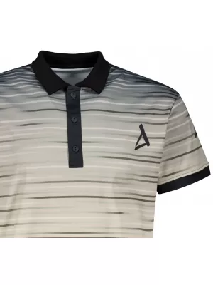 Pánske funkčné tričko s golierom premium ALTISPORT VOJ/ALM031TR05 ČIERNA/HNEDÁ