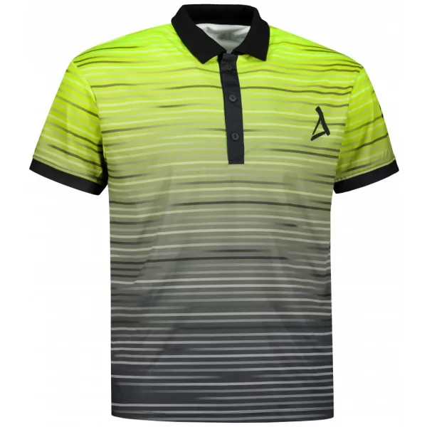  Pánske funkčné tričko s golierom premium ALTISPORT VOJ/ALM031TR05 ČIERNA/NEON YELLOW 