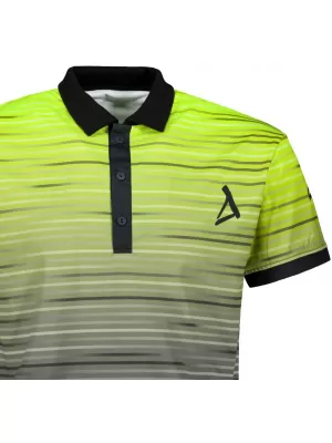 Pánske funkčné tričko s golierom premium ALTISPORT VOJ/ALM031TR05 ČIERNA/NEON YELLOW