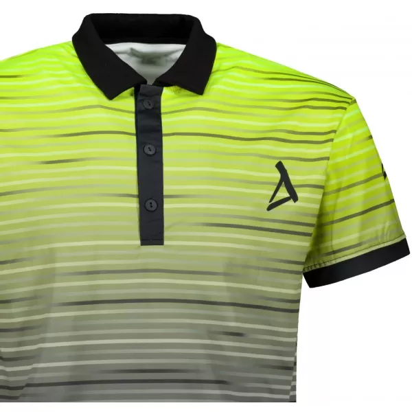 Pánske funkčné tričko s golierom premium ALTISPORT VOJ/ALM031TR05 ČIERNA/NEON YELLOW 