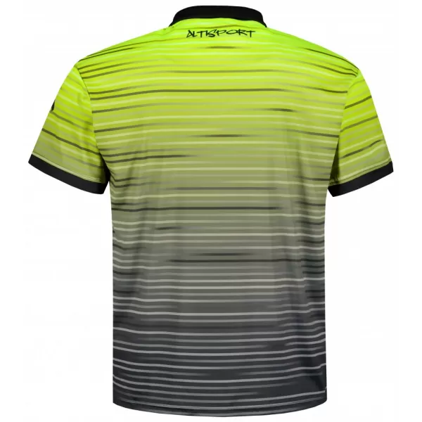 Pánske funkčné tričko s golierom premium ALTISPORT VOJ/ALM031TR05 ČIERNA/NEON YELLOW 