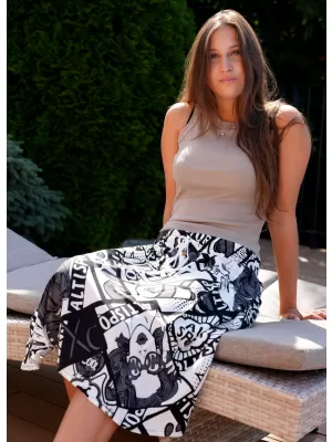 Dámska sukňa ALTISPORT ELIN ČIERNA/BIELA