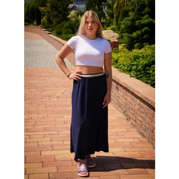  Dámska sukňa ALTISPORT ETTA TMAVO MODRÁ 